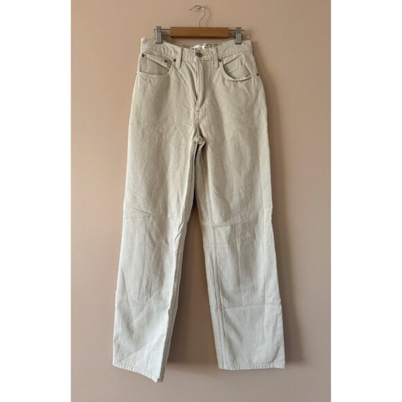 Abercrombie & Fitch The Loose High Rise Jean Tan Baggy Straight Leg 26/2L - Picture 1 of 9